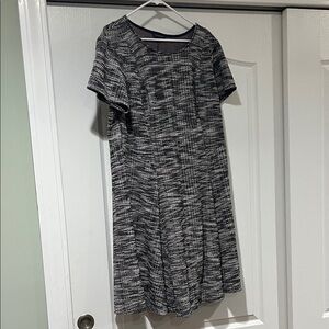 Lane Bryant Textured Black and White Dress